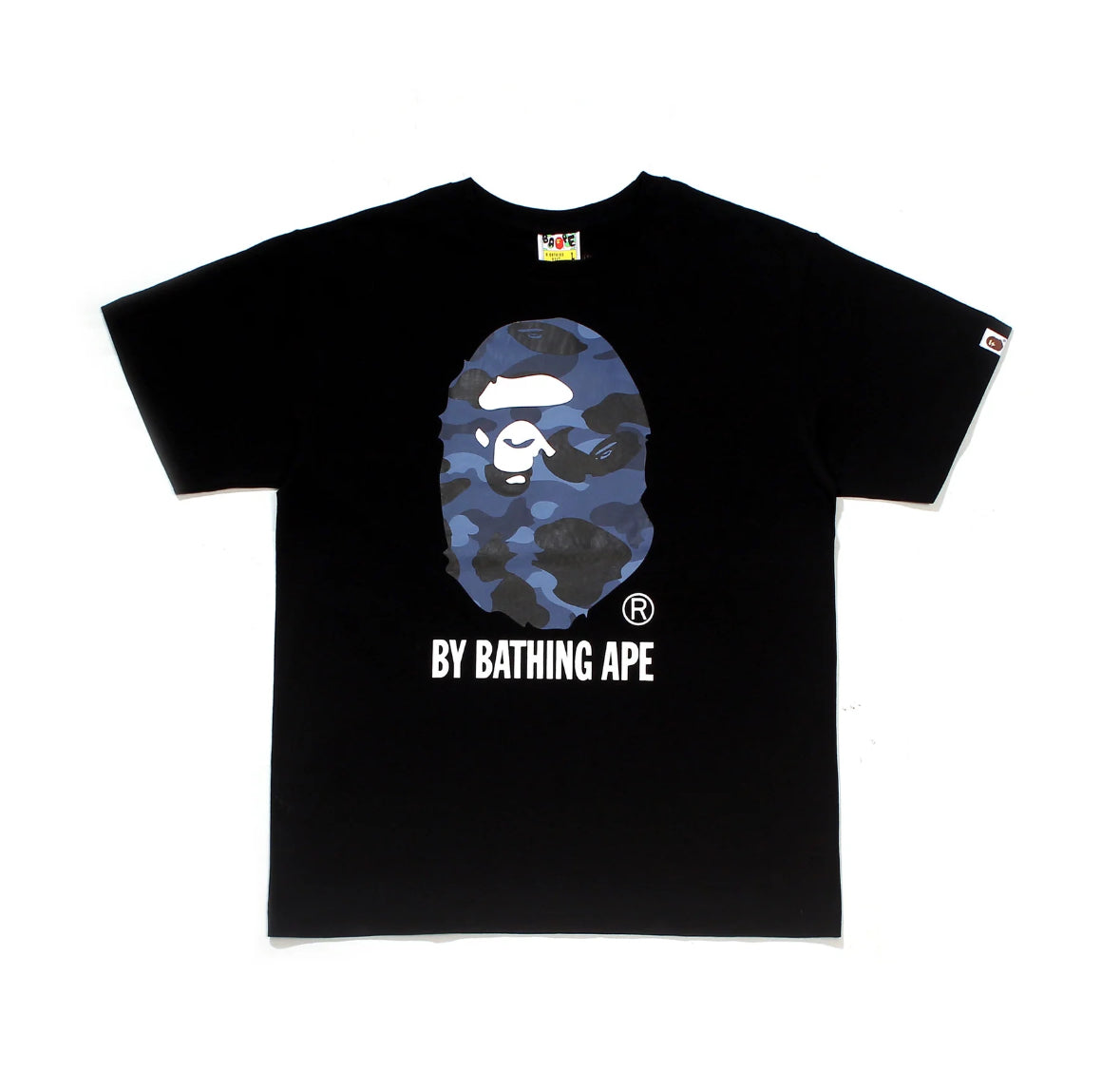 Black bape ‘B monkey’ blue shirt