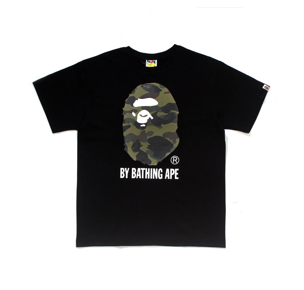 Black bape ‘B monkey’ tee green