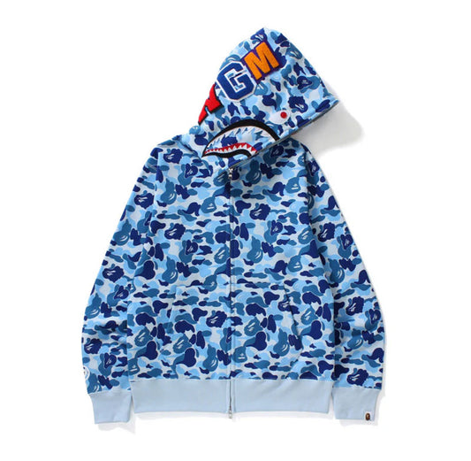 3 bape shark zip ups