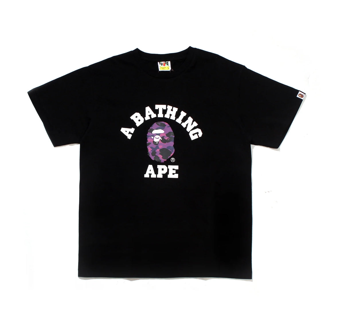 Black/purple bape ‘college’ tee