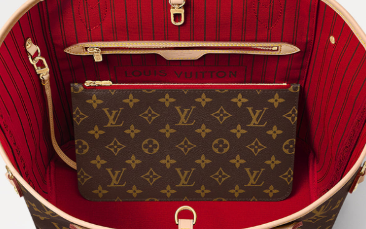 Louis Vuitton ‘Neverfull’ MM handbag + small purse