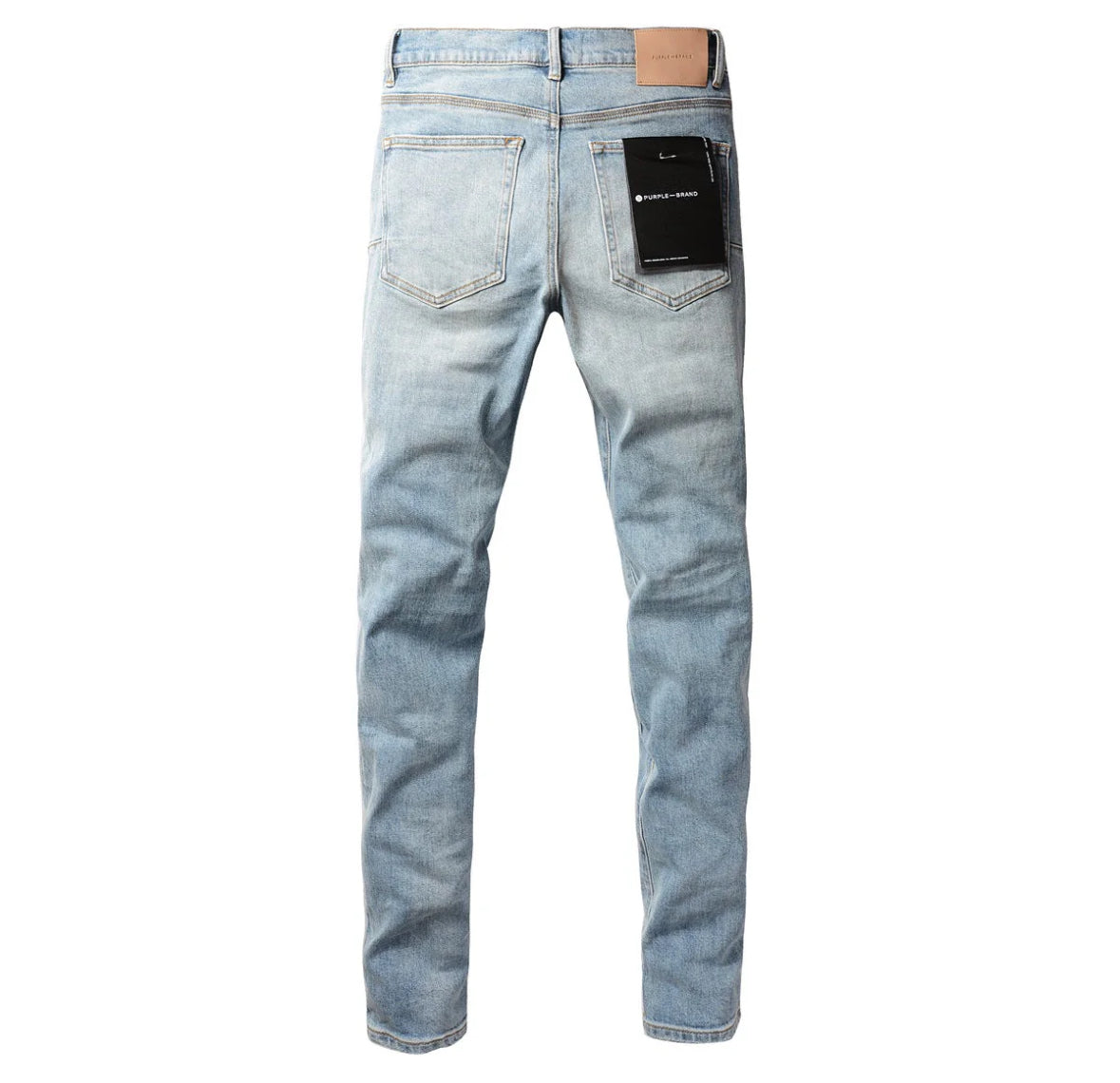 Blue ripped black label Purple brand jeans