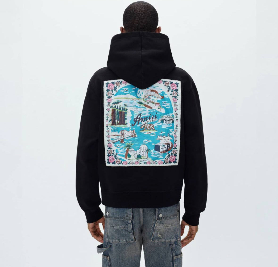 Amiri California Hawaiian hoodie in black