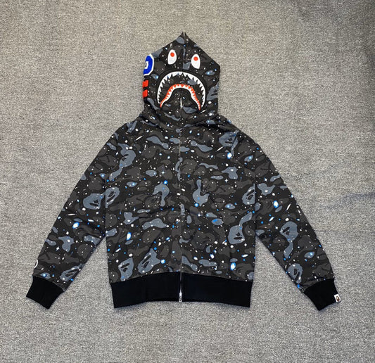 Bape space camo zip up