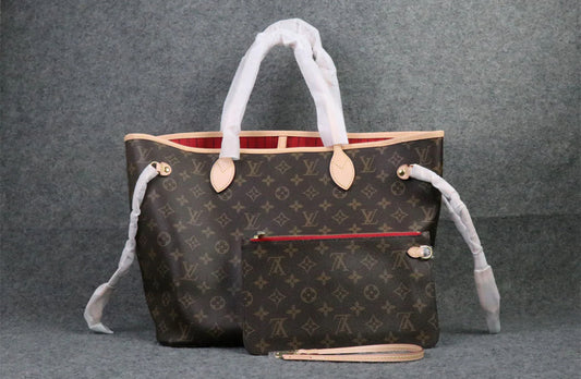 Louis Vuitton ‘Neverfull’ MM handbag + small purse