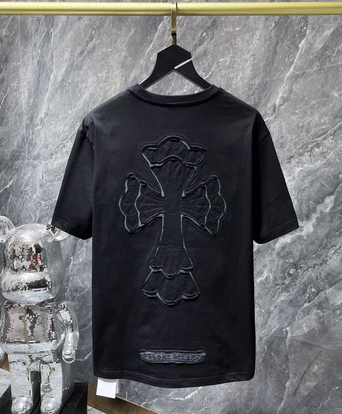 Chrome Hearts stitched cross tee