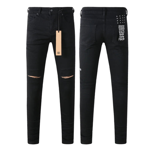 Black ripped knee Ksubi jeans