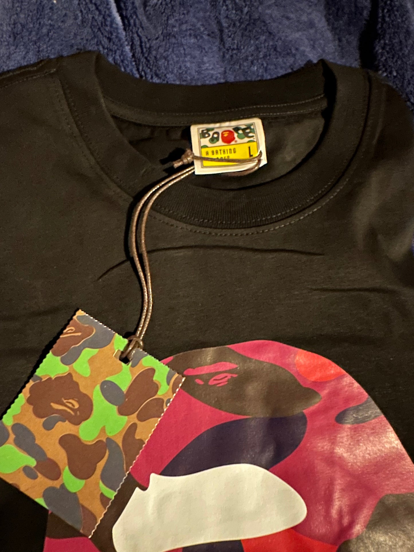 Black/purple Bape t shirt ‘B monkey’